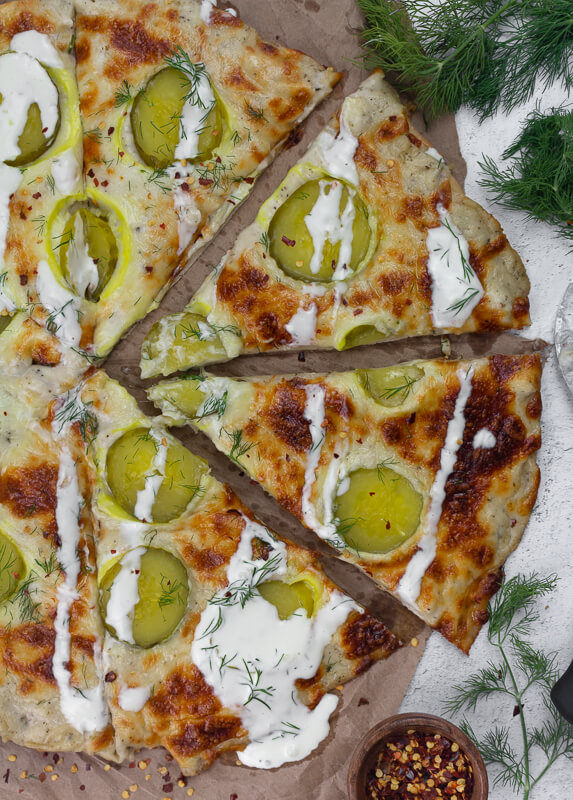 Dill Pickle and Garlic Pizza Recipe